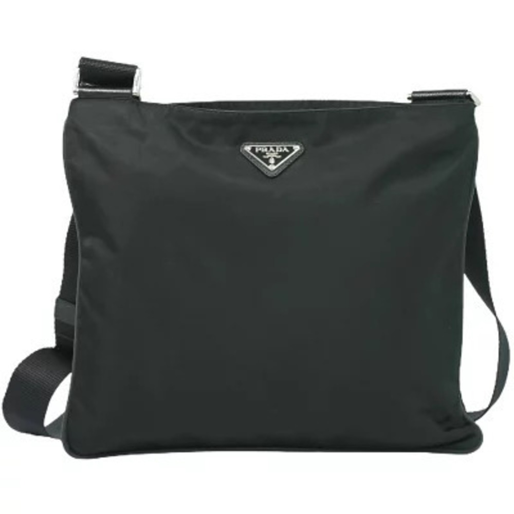 Prada Arque Vitello Daino Leather Hobo Shoulder Bag Black